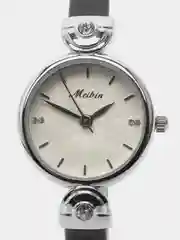 Хром часы женские на узком ремешке Meibin
