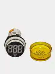 Желтый вольтметр (индикатор значения напряжения) VD22 70-500 B, красный/желтый/зеленый REXANT