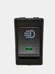 Зеленый выключатель (фары, свет) клавишный 12V 35А (4с) ON-OFF с  LED подсв (+ клеммамы и термоус)