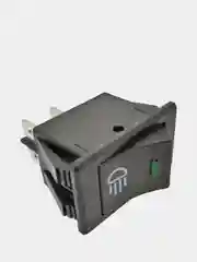 Зеленый выключатель (фары, свет) клавишный 12V 35А (4с) ON-OFF с  LED подсв (+ клеммамы и термоус)