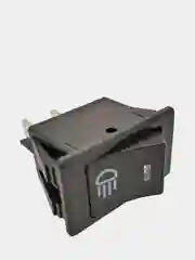 Синий выключатель (фары, свет) клавишный 12V 35А (4с) ON-OFF с  LED подсв (+ клеммамы и термоус)