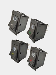Выключатель (фары, свет) клавишный 12V 35А (4с) ON-OFF с  LED подсв (+ клеммамы и термоус)