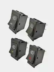 Выключатель (фары, свет) клавишный 12V 35А (4с) ON-OFF с  LED подсв (+ клеммамы и термоус)