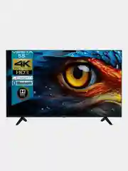 Черный телевизор LED 55" VeSta V55MU8500, 4K, HDR, SmartTV, BT 5.0, Wi-Fi 2.4 ГГц, черный