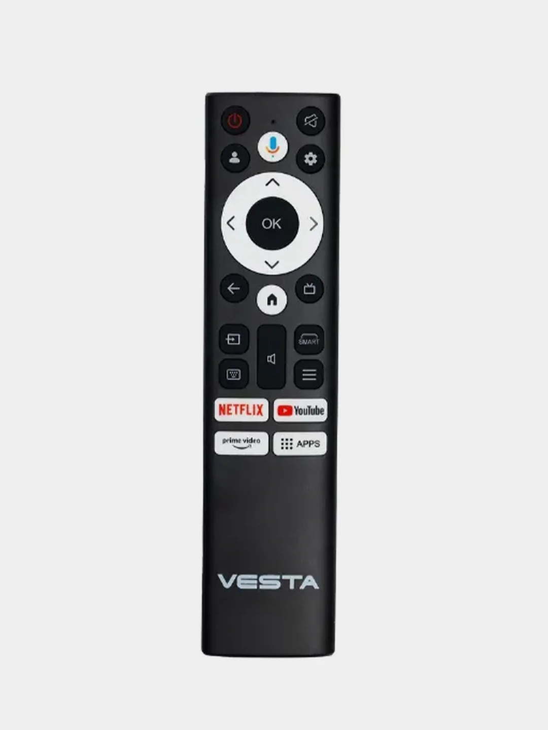 Черный телевизор LED 65" VeSta V65MU8500, 4K, HDR, SmartTV, BT 5.0, Wi-Fi 2.4-5.0 ГГц, черный