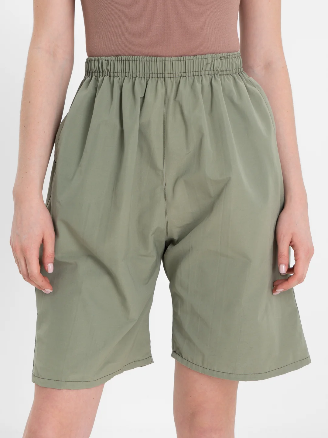 Мятный trendd / Шорты базовые Unisex с карманами и эластичной талией