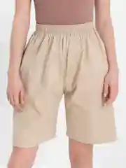 Бежевый trendd / Шорты базовые Unisex с карманами и эластичной талией