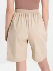 Бежевый trendd / Шорты базовые Unisex с карманами и эластичной талией