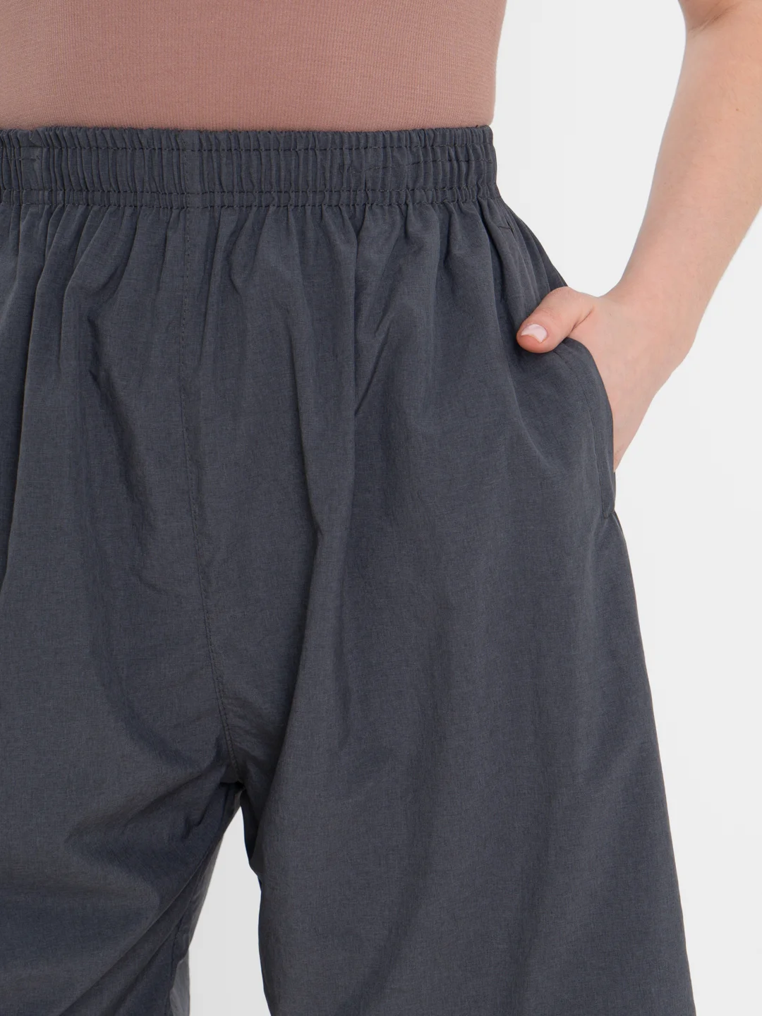 Серый trendd / Шорты базовые Unisex с карманами и эластичной талией