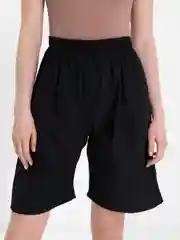 Черный trendd / Шорты базовые Unisex с карманами и эластичной талией