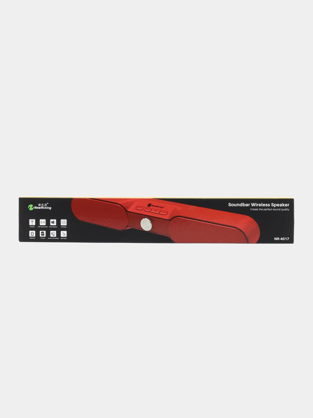 Красный портативная колонка-Саундбар с bluetooth New Rixing NR4017