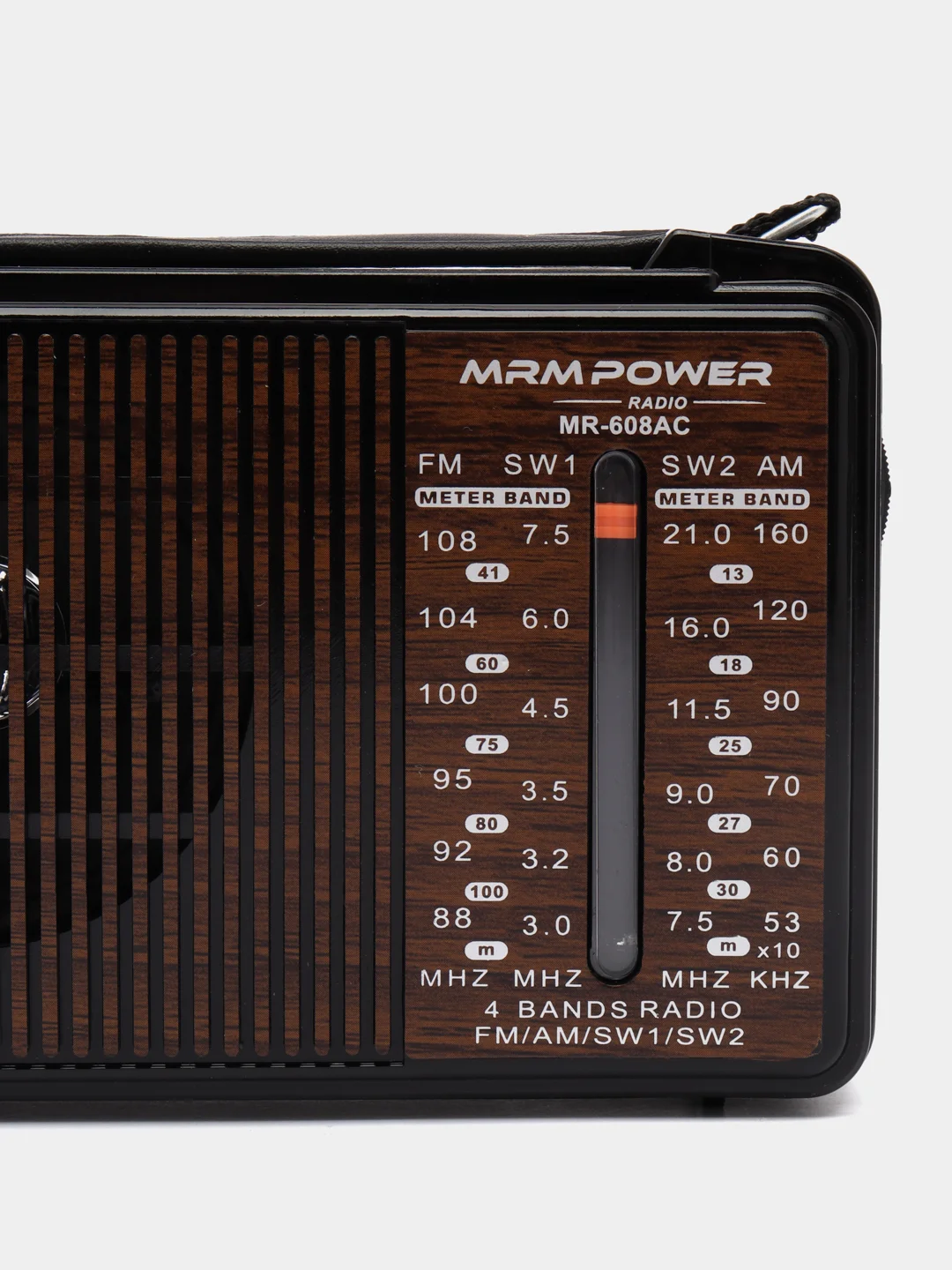 Радиоприемник Переносной MRM-POWER MR-608AC (AM/FM/SW1-2) проигрыватель, Питание: 220В