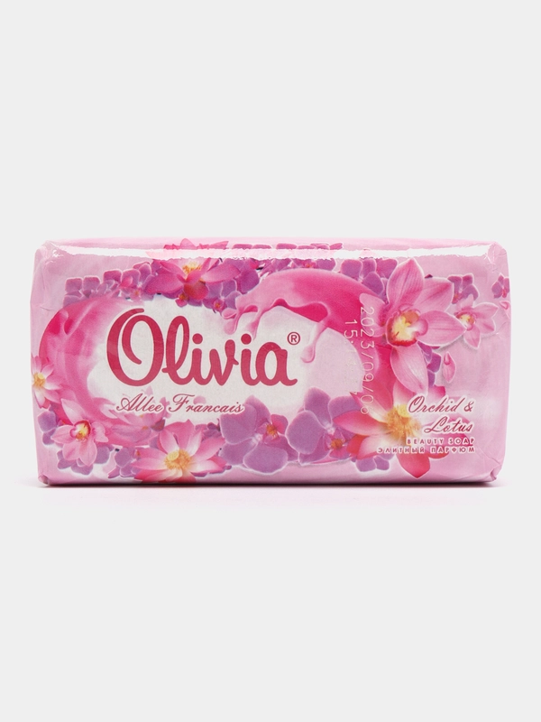 Мыло твердое, туалетное, для рук, тела и лица, Olivia Allee Francais, Орхидея и Лотос, 140 гр