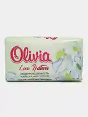 Мыло твердое туалетное для рук лица и тела Olivia Ледяная свежесть лайма с ментолом, 140 г