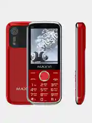 Красный кнопочный телефон Maxvi P30, с камерой, громкий динамик, аккумулятор 1800мАч