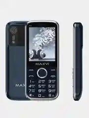 Синий кнопочный телефон Maxvi P30, с камерой, громкий динамик, аккумулятор 1800мАч
