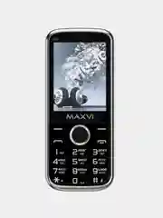 Черный кнопочный телефон Maxvi P30, с камерой, громкий динамик, аккумулятор 1800мАч