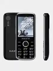 Черный кнопочный телефон Maxvi P30, с камерой, громкий динамик, аккумулятор 1800мАч
