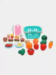 Игрушки "Фрукты и овощи" на липучках/Набор продуктов/Овощи/Фрукты/ПиццаПосуда/Корзина/Торт