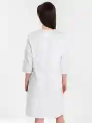 Халат СТЕЛЛА женский, белый, с трикотажной вставкой