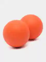 Оранжевый мяч массажный двойной для МФР, йоги и фитнеса