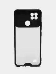 Черный чехол для Realme C20, C21, C11, Реалми С20, С21, С11 с защитой камеры, прозрачный