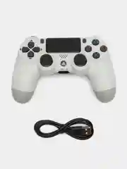 Белый геймпад джойстик для PS4, телефона и ПК, беспроводной, с виброотдачей