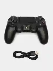 Черный геймпад джойстик для PS4, телефона и ПК, беспроводной, с виброотдачей