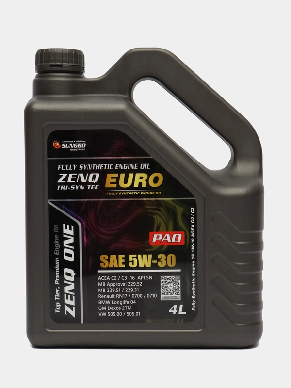 Масло моторное полностью синтетическое ZENQ ONE EURO 5W-30, 4л