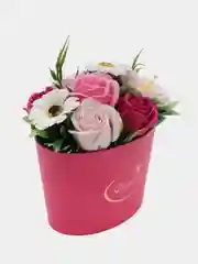 Серебряный букет из вспененного мыла , подарок на Новый год маме,сестре,коллеге ,подарочный набор