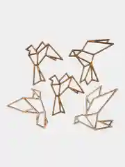 Декоративные птицы на стену 5 штук / Панно настенное / Декоративная 3D картина