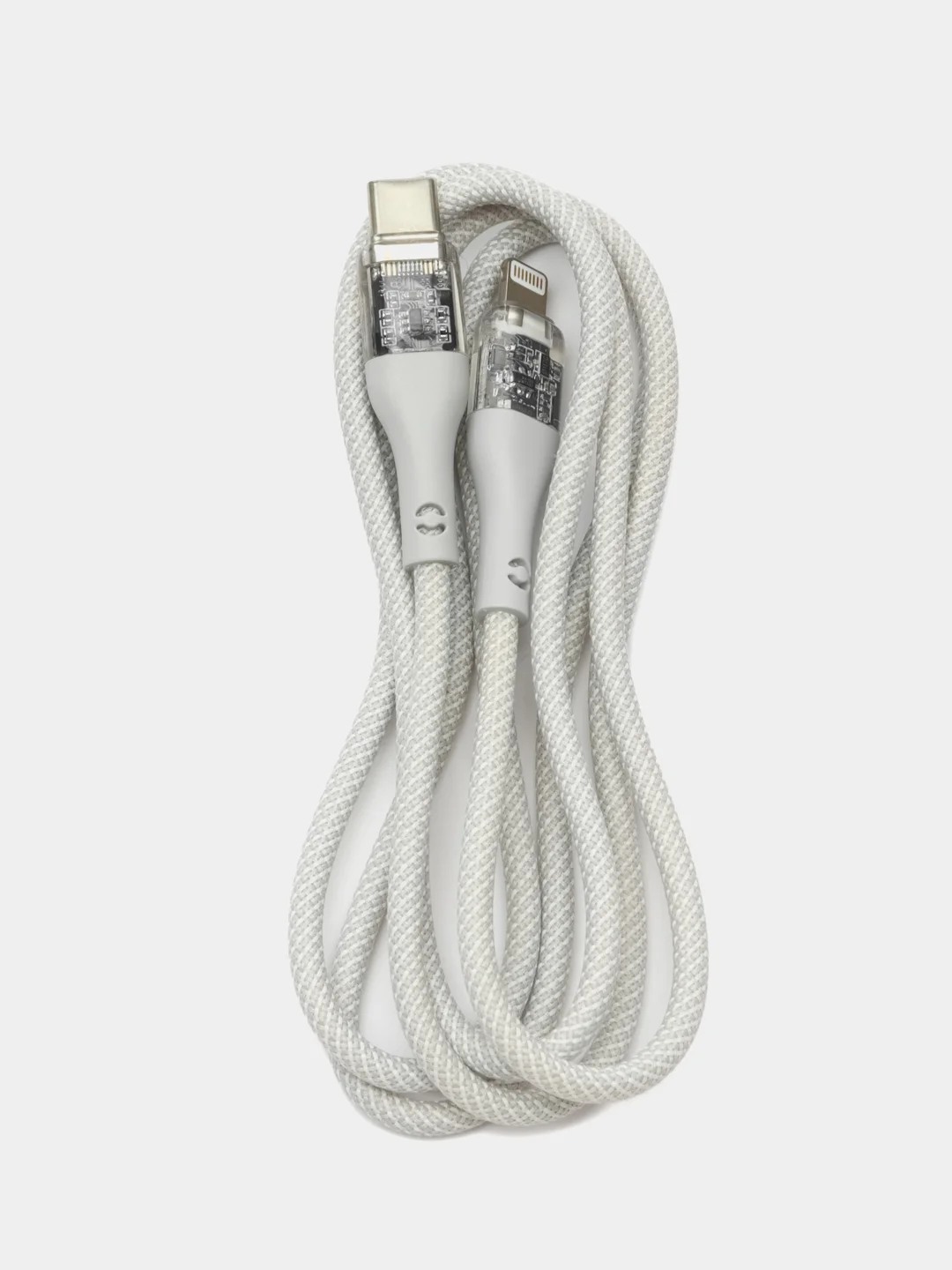 Кабель Hoco U115 с Type-C на Lightning 20W для зарядки и передачи данных с LED-ДИСПЛЕЕМ