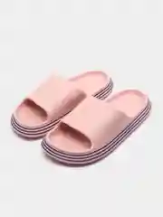 Розовый сланцы женские, на широкой подошве