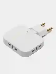 Плоский поворотный тройник для розетки idealim, разветвитель 180 градусов, 2500WT, переходник