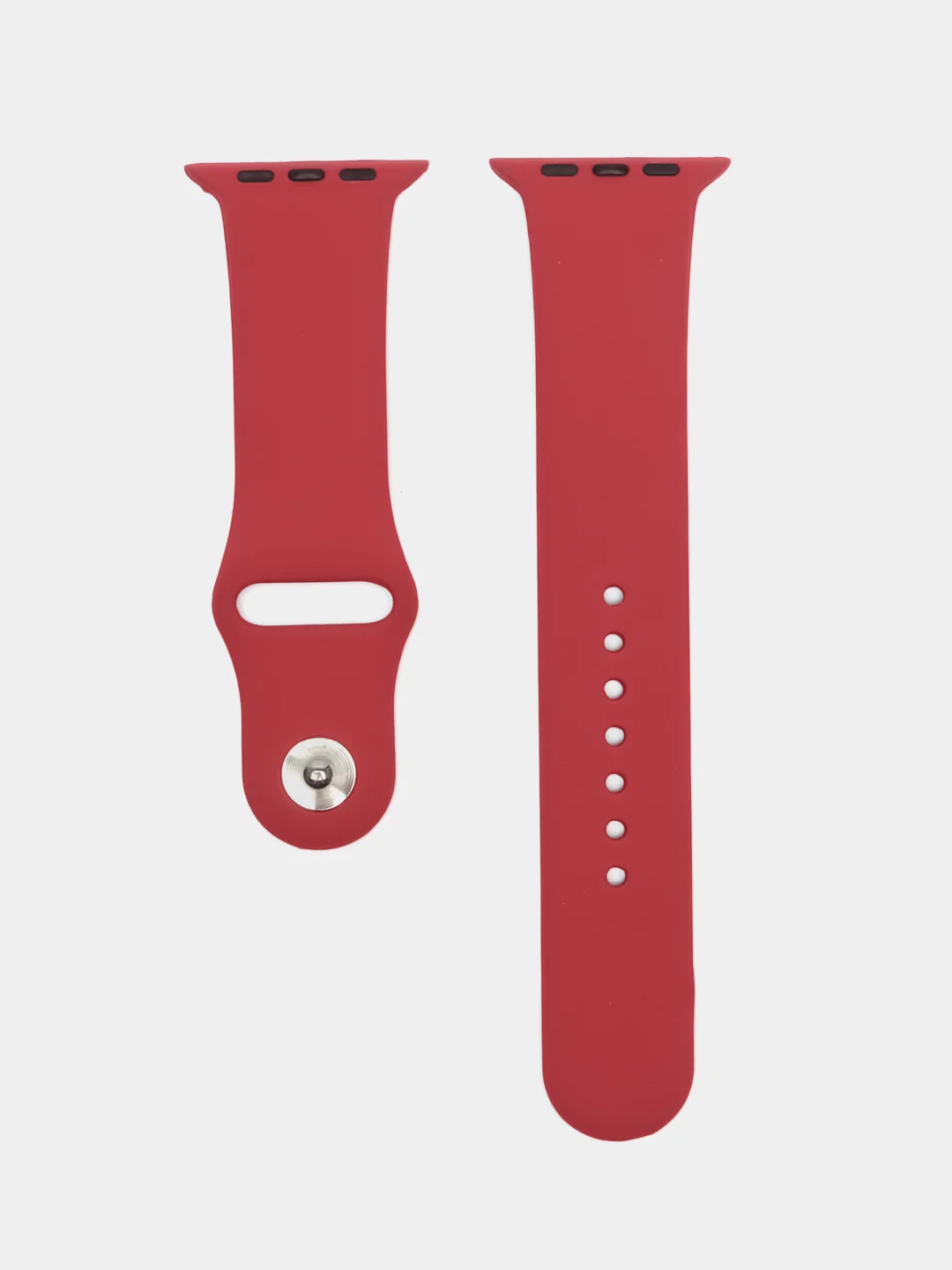 Алый силиконовый ремешок для часов Apple Watch 1-7, SE