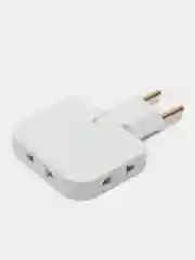 Плоский поворотный тройник для розетки idealim разветвитель 3500WT, комплект 2 шт