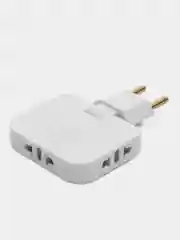 Плоский поворотный тройник для розетки idealim разветвитель 2500WT, комплект 5 шт