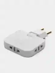 Плоский поворотный тройник для розетки idealim разветвитель 2500WT, комплект 2 шт