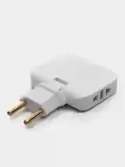Плоский поворотный тройник для розетки idealim разветвитель 2500WT, комплект 2 шт