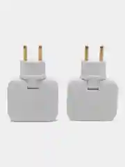 Плоский поворотный тройник для розетки idealim разветвитель 2500WT, комплект 2 шт