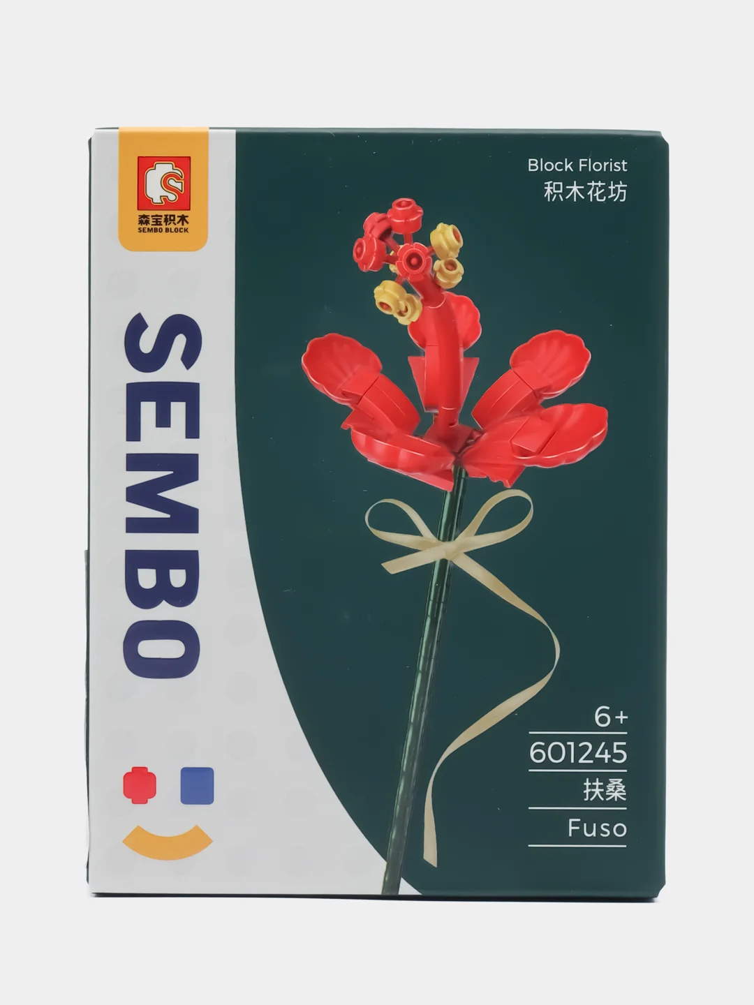 Алый конструктор блочный, серия цветы SEMBO, детали совместимы с лего мировых брендов