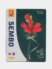 Алый конструктор блочный, серия цветы SEMBO, детали совместимы с лего мировых брендов