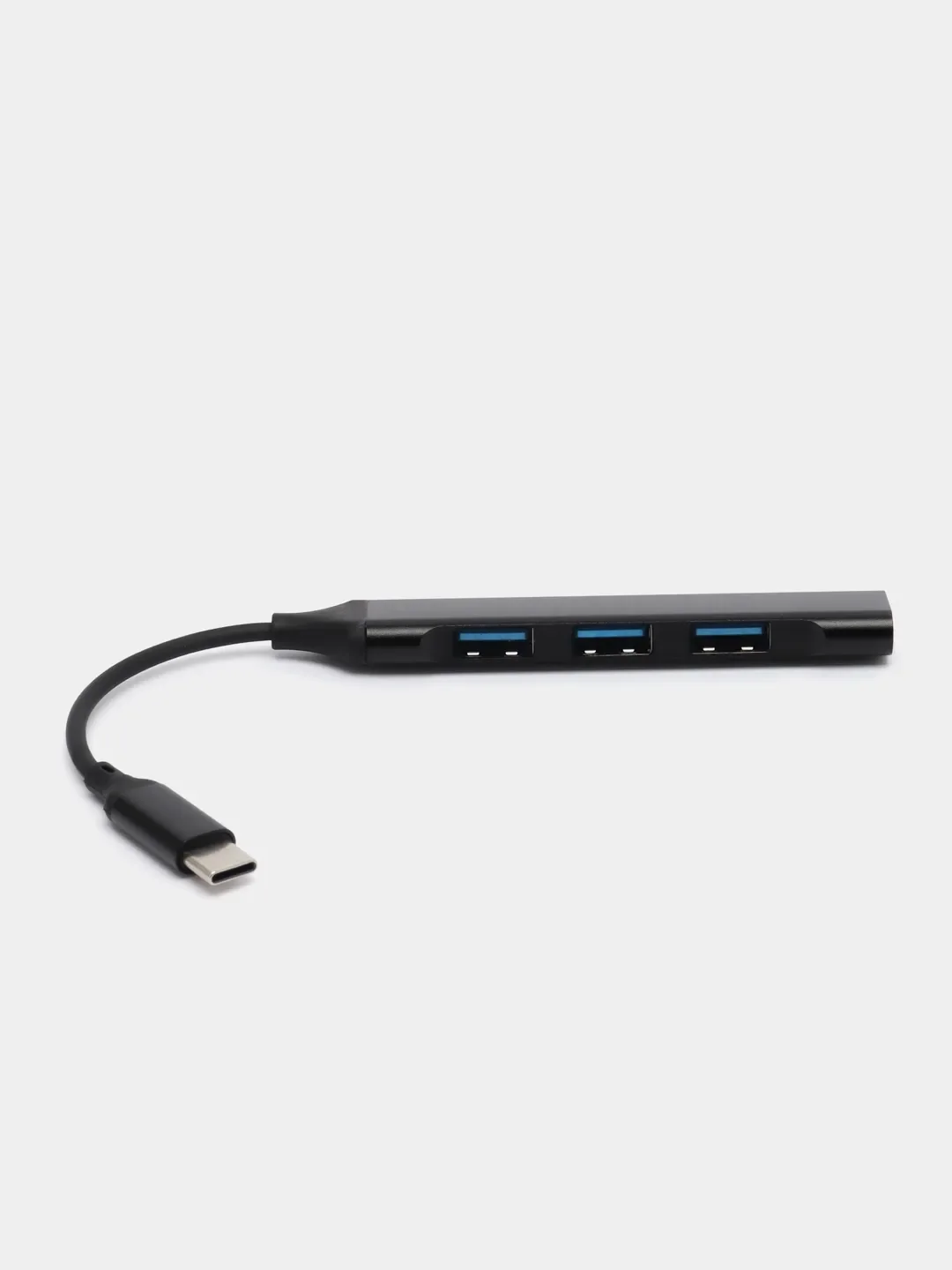 Черный usb-хаб, разветвитель на 4 порта, Type-C, переходник Hub 3.0, концентратор
