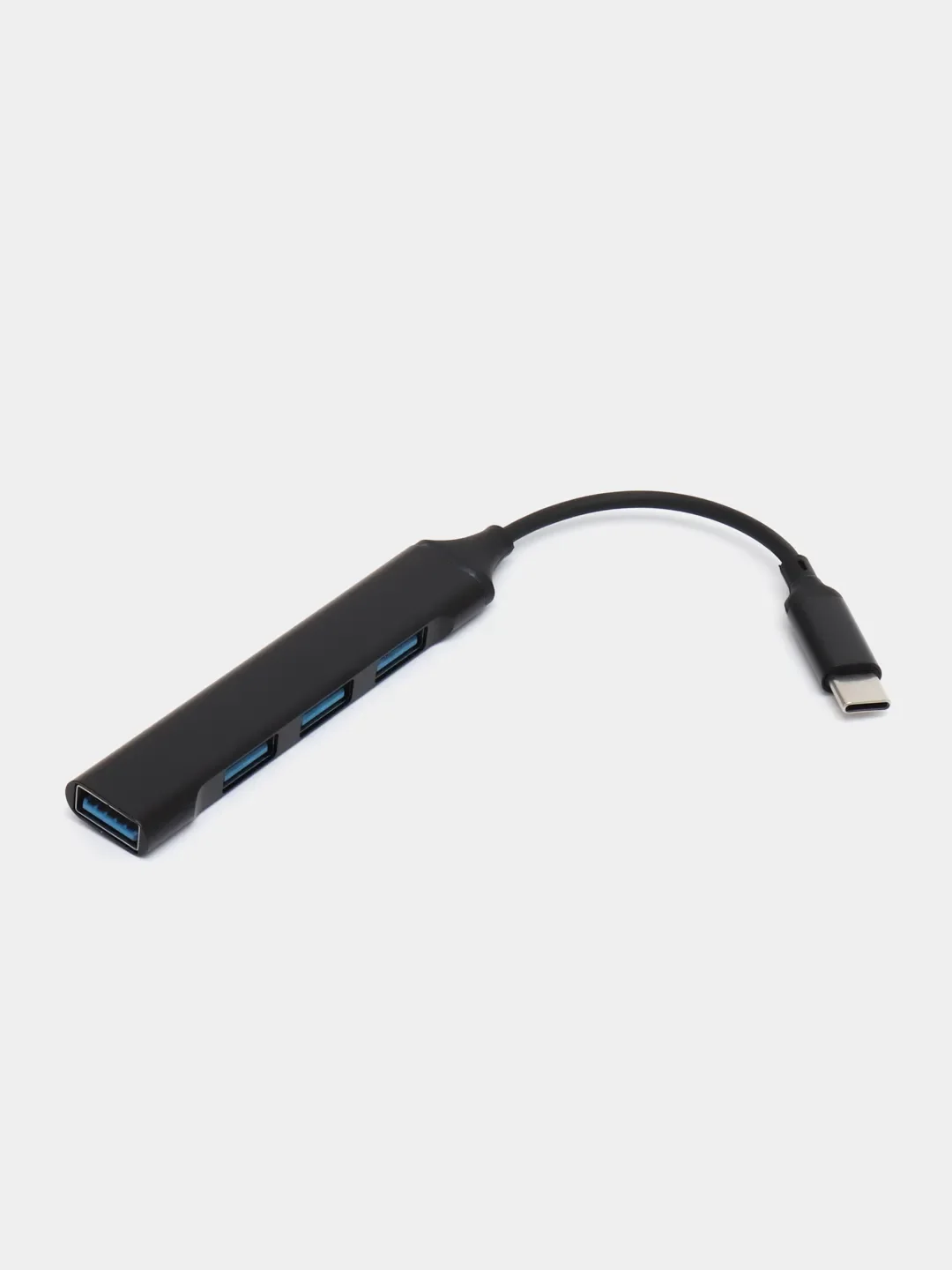 Черный usb-хаб, разветвитель на 4 порта, Type-C, переходник Hub 3.0, концентратор