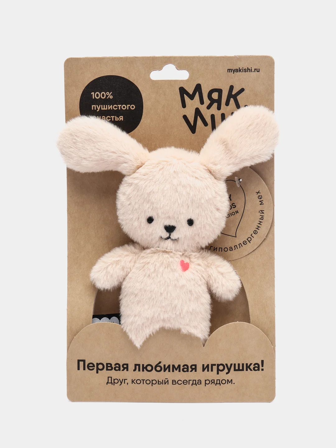 Бежевый мягкая игрушка Плюшевый мишка Шарлотта, Фенек Миранда, Зайчик Мякиши