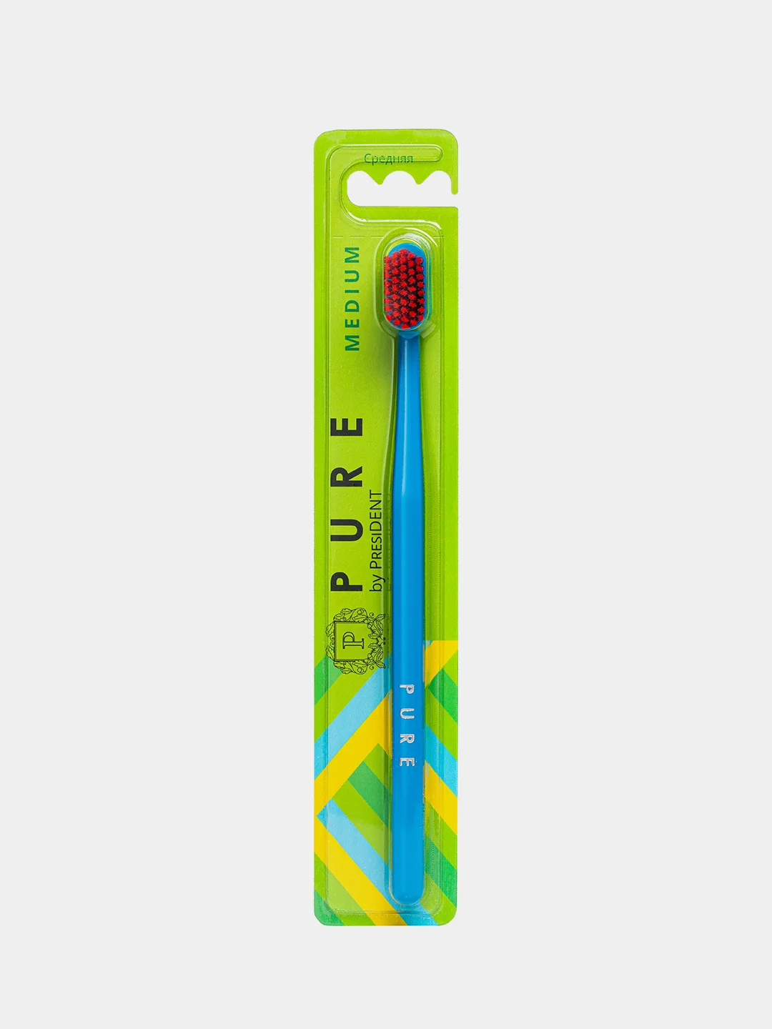 Зубная щётка PURE by PRESIDENT medium, средней жесткости