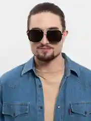 Черный мужские квадратные солнцезащитные очки