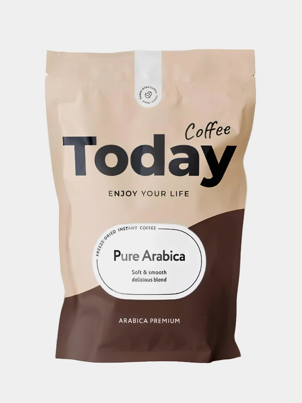 Кофе сублимированный TODAY Pure Arabica, полимерная упаковка, 150 г