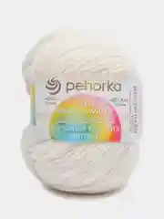 Белый пряжа Пехорка Детский Каприз Теплый 50% мериносовая шерсть 50% фибра 50г 125м