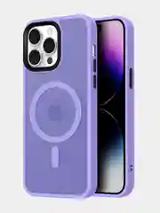 Сиреневый чехол MagSafe (Магсейф) для iPhone 11, 12, 13, 14, 15, Pro, Plus, Max, силиконовый